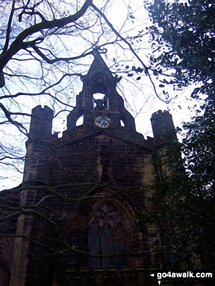 Walk wy108 Upperthong and Netherthong from Holmfirth - Netherthong church