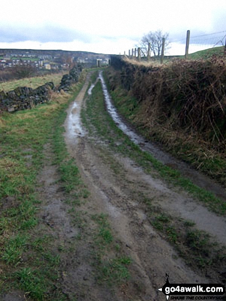 Muddy track near Netherthong 