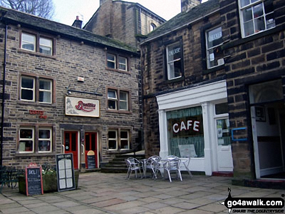 Walk wy108 Upperthong and Netherthong from Holmfirth - 'Sid's Cafe' from BBC TV's 'Last of the Summer Wine', Holmfirth