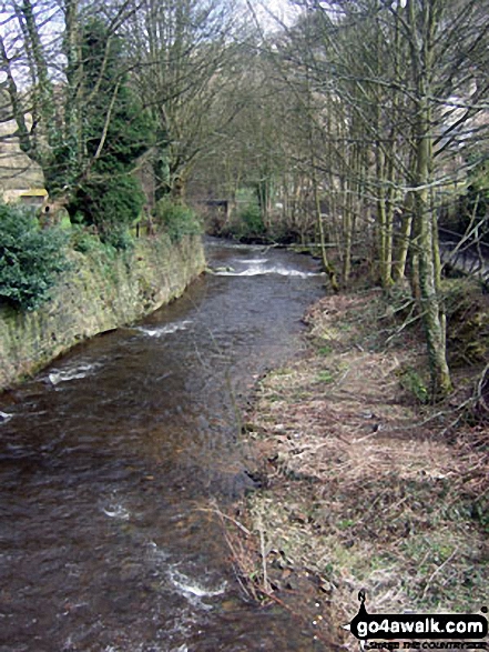 Walk wy108 Upperthong and Netherthong from Holmfirth - The River Holme, Holmfirth