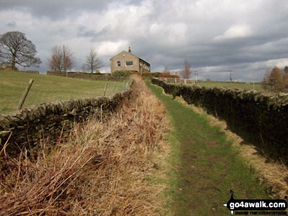 Walk wy108 Upperthong and Netherthong from Holmfirth - Footpath near Hogley Green