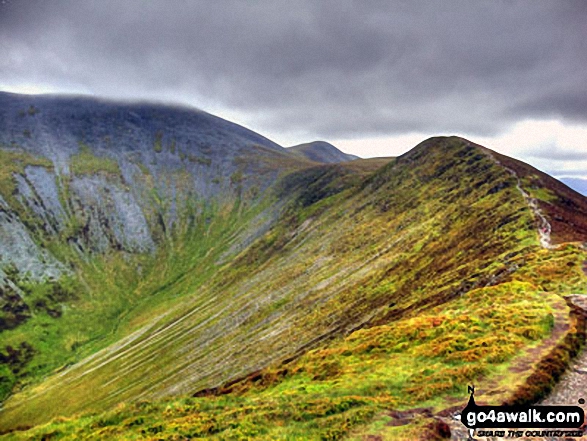 Walk c248 Skiddaw from High Side - Skiddaw, Skiddaw (Little Man), Carl Side, Long Side, Longside Edge and the upper reaches of Southerndale from Ullock Pike