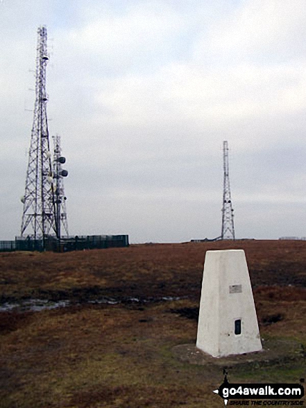 Walk l217 Lever Park, Winter Hill (Rivington Moor) and Rivington Pike from Rivington Lane - Winter Hill (Rivington Moor) summit