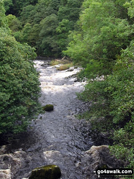 Walk c126 Castlerigg and Threlkeld from Keswick - The River Greta from the dismantled railway line North East of Keswick