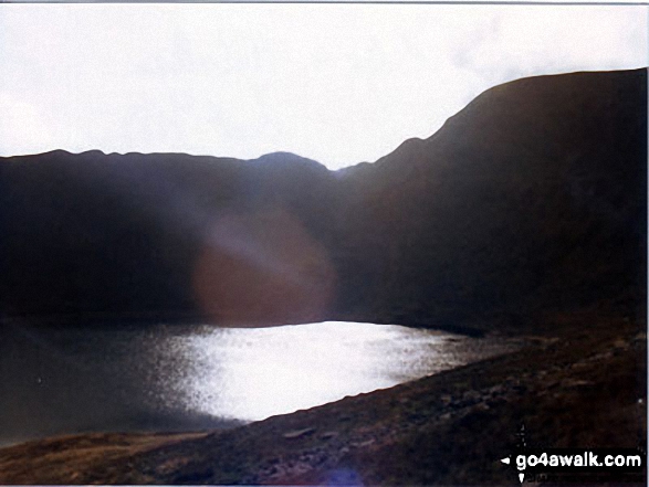 Striding Edge and Helvellyn above Red Tarn from the col between Swirral Edge and Catstye Cam 