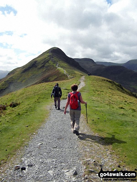 On Skelgill Bank approaching the summit of Cat Bells (Catbells) 