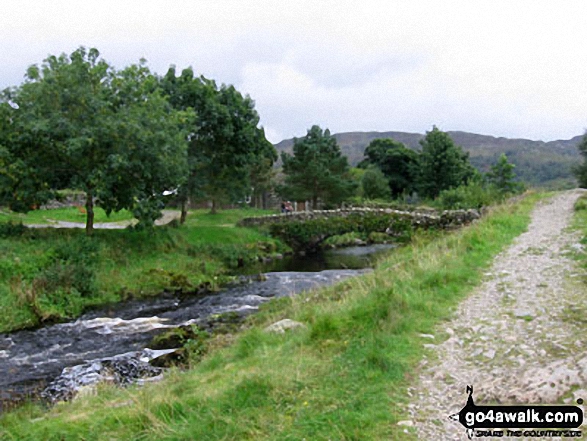 Walk c203 Ashness Bridge, Surprise View, Watendlath, Rosthwaite and The River Derwent from Barrow Bay - Watendlath Bridge