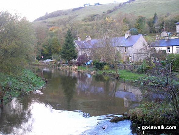 Walk d163 Tideswell and The Monsal Trail from Peak Forest - The River Wye at Litton Mill