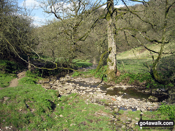 Walk s244 The Manifold Way, Thor's Cave  and Warslow from Grindon - Hoo Brook near Butterton