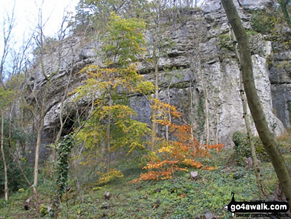 Walk d202 The Monsal Trail, Water-cum-Jolly Dale and Monsal Head from Miller's Dale Station - Rock Formations in Water-cum-Jolly Dale