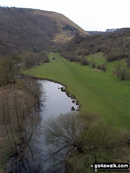 Walk d160 Upperdale, Water-cum-Jolly Dale and The Monsal Trail from Monsal Head - The River Wye from the top of Monsal Head Viaduct