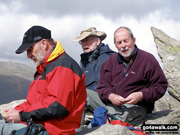 Walk gw102 The Welsh 3000's (Glyderau) from Llanberis - A 70th birthday on the top of Tryfan