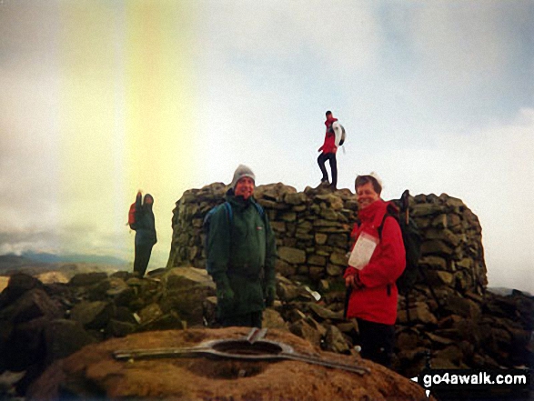 Me and friend Bob Flack on Scarfell Pike in The Lake District Cumbria England