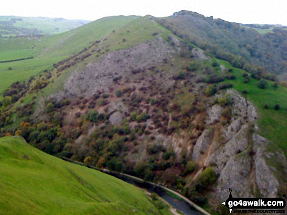 Tissington Spires, Reynards (Dove Dale) and Dove Dale from the summit of Thorpe Cloud 