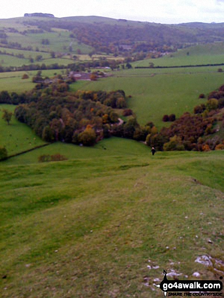 Walk s111 Dove Dale, Ilam, Castern Hall and Stanshope from Milldale - Thorpe and Cliff Top (Swinscoe) from Thorpe Cloud summit