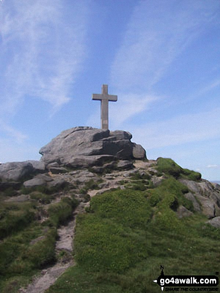 Walk ny167 Ryelstone Fell, Sharp Haw and Rough Crag from Embsay - Rylstone Cross