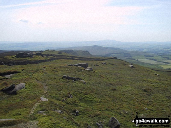 Walk ny124 Rylstone Fell, Cracoe Fell, Thorpe Fell Top and Embsay Moor from Embsay - Rylstone Cross from Cracoe War Memorial Obelisk