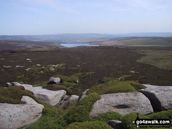 Walk ny124 Rylstone Fell, Cracoe Fell, Thorpe Fell Top and Embsay Moor from Embsay - Upper Barden Reservoir from Cracoe War Memorial Obelisk