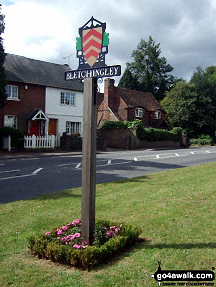 Walk su125 South Nutfield from Bletchingley - Bletchingley village