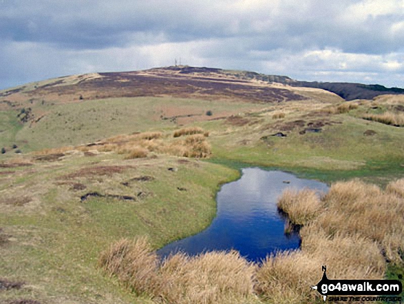 Walk sh101 Brown Clee Hill from Cleobury North - Brown Clee Hill (Abdon Burf) from Brown Clee Hill (Clee Burf)