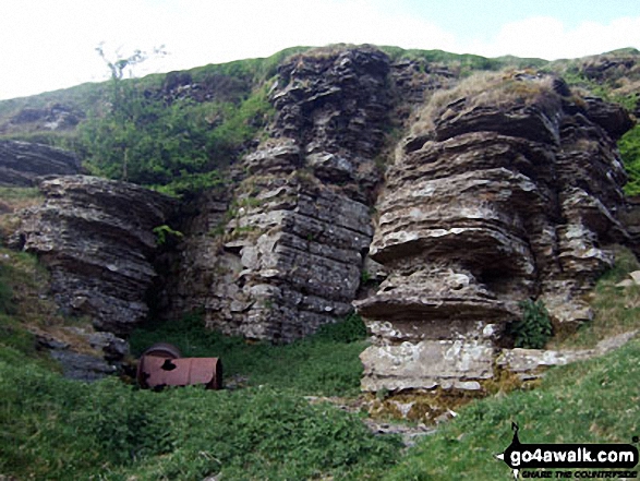 Crags on Three Riggles below Great Rhos, Radnor Forest 