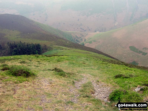 Harley Dingle from the summit of Whimble, Radnor Forest