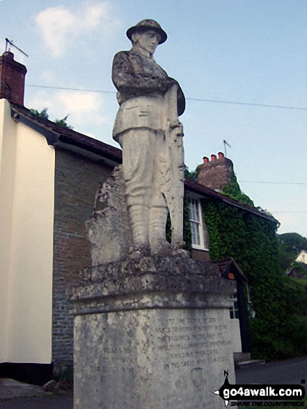 Walk po103 Bache Hill, Black Mixen and Great Rhos from New Radnor - New Radnor war memorial, Radnor Forest