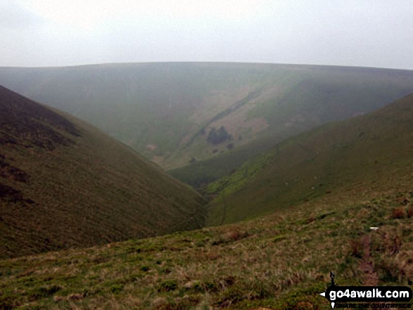 Great Rhos above Harley Dingle from the head of Ystol Bach Brook, Radnor Forest 