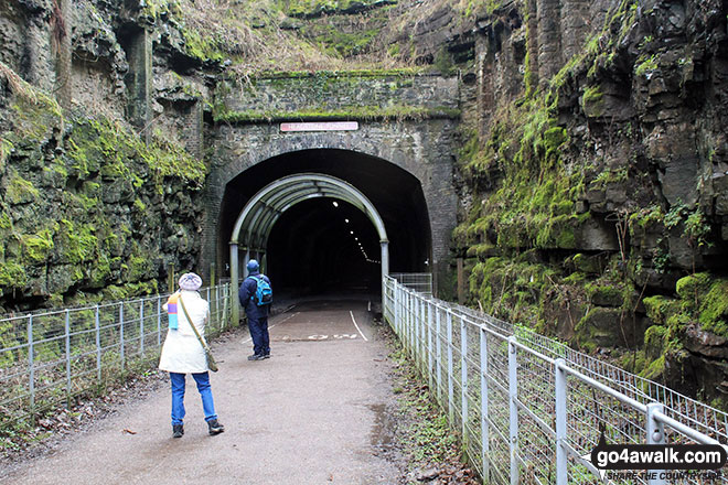 Walk d160 Upperdale, Water-cum-Jolly Dale and The Monsal Trail from Monsal Head - The Longstone End of the Monsal Head Tunnel