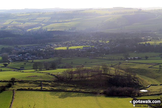 Walk d215 Longstone Edge, High Rake, Calver and Stoney Middleton from Eyam - Great Longstone from Longstone Edge