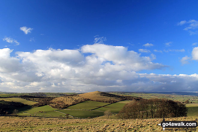 The view west from Longstone Moor with Wardlow Hay Cop prominent