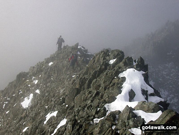 Walk gw198 The Welsh 3000's (Snowdon Area) from Pen-y-Pass - Crib Goch in the snow