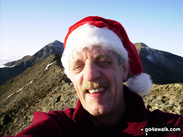 Walk gw136 The Snowdon (Yr Wyddfa) Horseshoe from Pen y Pass - Self Portrait on Crib Goch