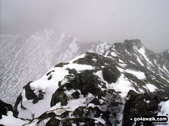 Crib Goch in the snow 