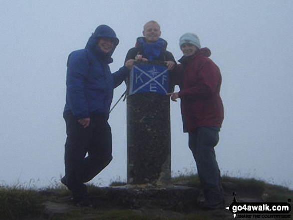 Half of The Kef: Me, Mike and Kiera. on Ladhar Bheinn in Knoydart and Loch Quoich HIghland Scotland