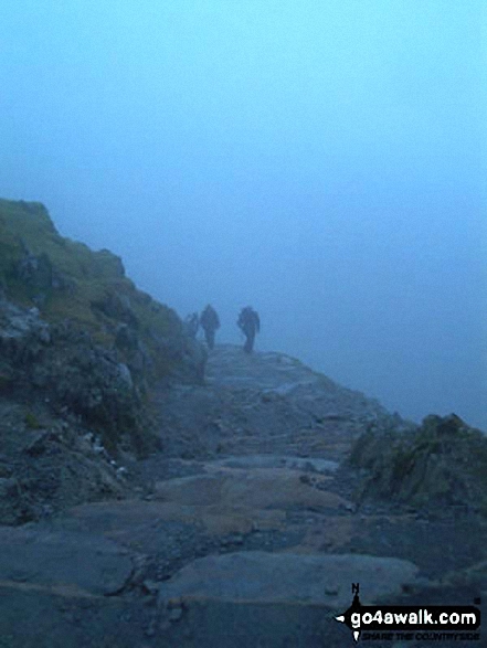 Walk gw110 Snowdon via The Snowdon Ranger Path - Approaching Snowdon (Yr Wyddfa) Summit