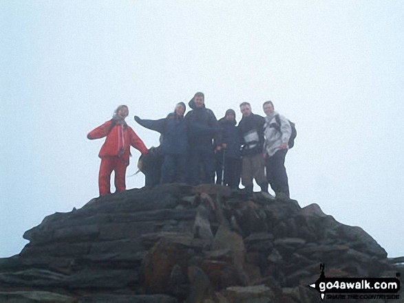 Walk gw158 Garnedd Ugain, Snowdon, Moel Cynghorion, Foel Gron and Moel Eilio from Llanberis - Snowdon (Yr Wyddfa) Summit