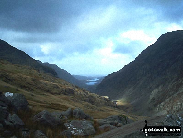 Walk gw154 Llyn Llydaw and Glaslyn via the PYG Track and Miners' Track from Pen y Pass - Descending the Pyg Track, Snowdon (Yr Wyddfa)