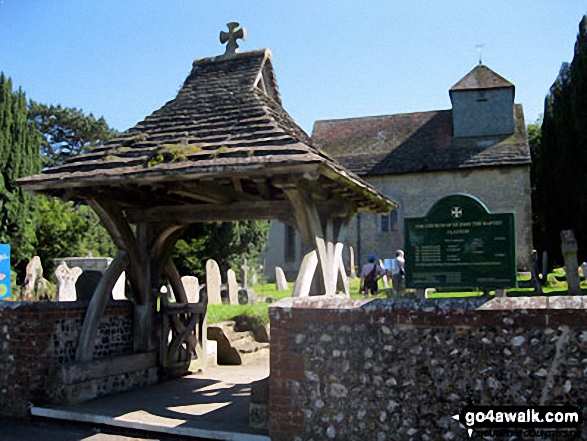 Walk ws100 Ditchling Beacon and Wolstonbury Hill from Clayton - Clayton Church Lychgate