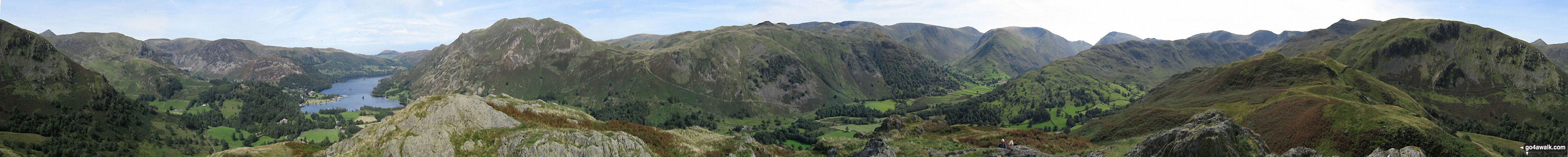 Walk c320 Arnison Crag from Patterdale - 360 panorama taken from the top of Arnison Crag, Patterdale