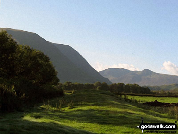 Whiteside (left), High Stile and Red Pike (Buttermere) (right) across the Vale of Lorton 