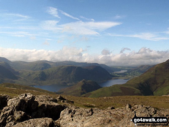 Walk c313 The Newlands Fells from Hawes End - Mellbreak, Buttermere and Rannerdale Knotts from Robinson