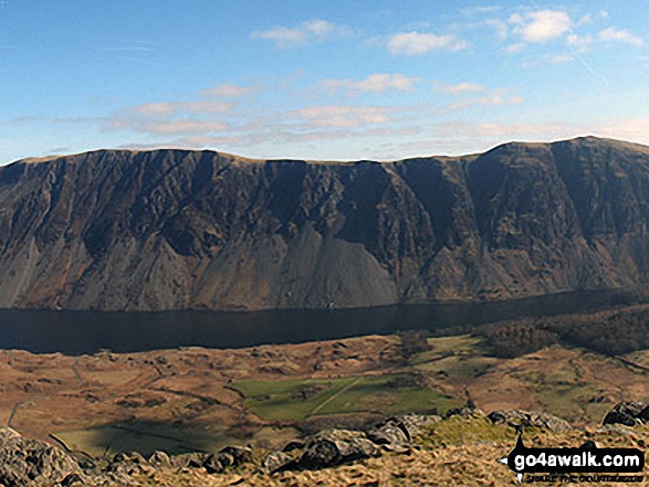 Illgill Head (left) and Whin Rigg (right) above the Wast Water screes from Buckbarrow