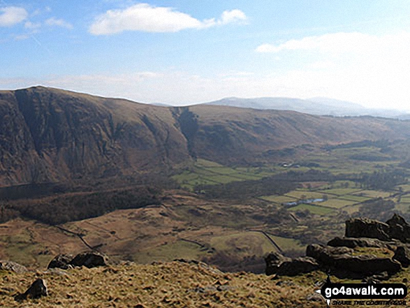 Walk c364 Seatallan and Haycock from Wast Water - Whin Rigg (left) and Lund Bridge from Buckbarrow