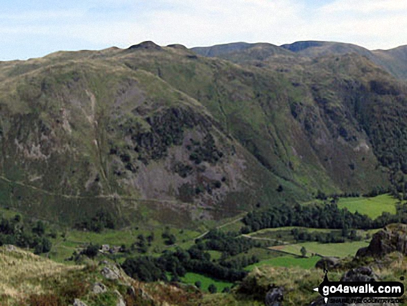 Walk c235 The Deepdale Horseshoe from Patterdale - Anlgetarn Pikes and Brock Crags from Arnison Crag, Patterdale