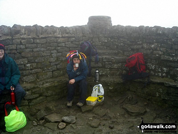 Me on Pen-y-ghent in The Yorkshire Dales National Park North Yorkshire England