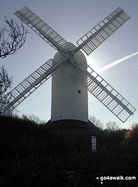 Walk ws100 Ditchling Beacon and Wolstonbury Hill from Clayton - Jill Windmill, Clayton