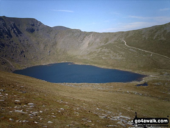 Walk c220 Helvellyn via Striding Edge from Glenridding - Helvellyn, Swirral Edge and Red Tarn from Hole-in-the-Wall