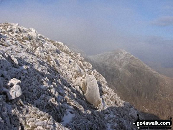 Walk c414 Crinkle Crags and Bow Fell (Bowfell) from The Old Dungeon Ghyll, Great Langdale - Crinkle Crags - The second Crinkle - Crinkle Crags (Long Top) and the third Crinkle - Gunson Knott from the first Crinkle - Crinkle Crags (South Top)