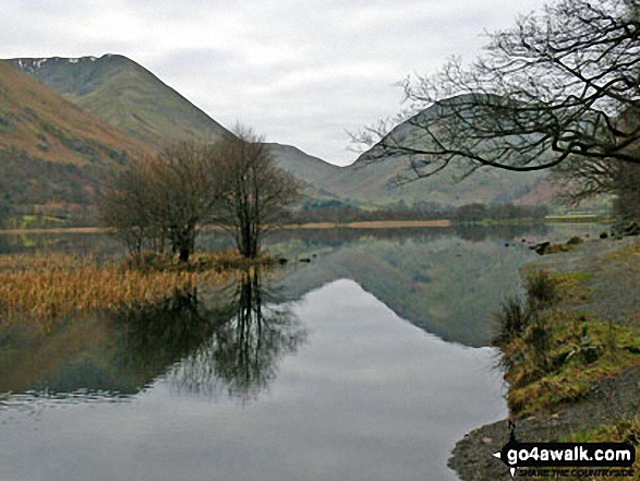 Walk c272 High Street and Angletarn Pikes from Brothers Water - South toward The Kirkstone Pass from the shores of Brothers Water